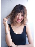 【kate 大宮】無造作ベイビーバングxベージュグラデーション