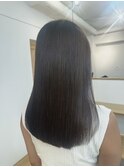 髪質改善カラー 縮毛矯正 アッシュブラウン