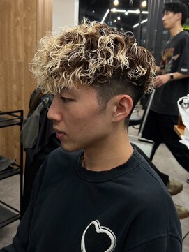 エルマーク(L-MARK) メッシュハイライトスパイラルパーマツイストパーマツーブロック