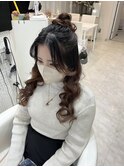 ハーフアップ団子