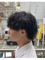 ビカムメンズヘアー 栄店(become men's hair)&nbsp;波巻きパーマ×マッシュウルフ