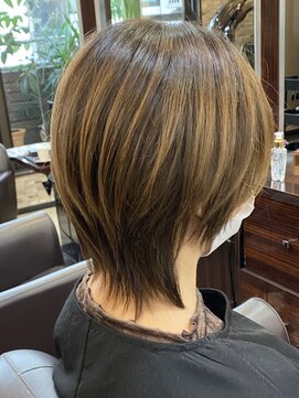 キャラ 池袋本店(CHARA) ウルフレイヤー外ハネミディアム【池袋/ウルフ/ボブ/ショート】