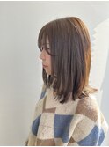 ロブ×オリーブベージュ