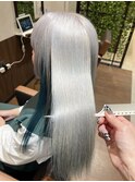 ホワイトシルバー×ターコイズグリーン
