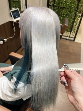 バンブーグラスセカンド(Bamboo grass second) ホワイトシルバー×ターコイズグリーン