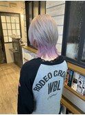 シルバーホワイト×ラベンダーピンク