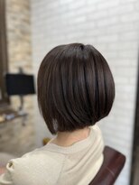 アトリエナガノ(atelier nagano)&nbsp;ショートボブ/ニュアンスカラー/センターパート/ブルージュ
