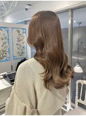 透明感ミルクティーアッシュブラウン