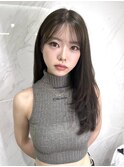 オリーブグレー/透明感カラー/レイヤーカット/似合わせ前髪