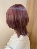 美髪◎ピンクウルフくびれボブ20代30代40代