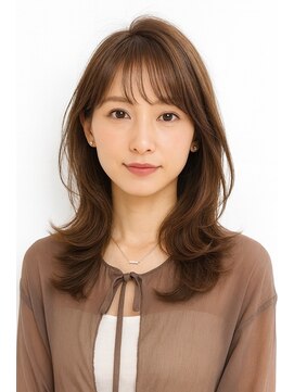 艶カット×白髪ぼかし×艶ベージュ