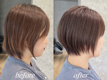 リッカ(RICCA)の写真/【上安/安東】再現性の高いカットで、乾かすだけで簡単にまとまる理想のショートスタイルを実現します♪