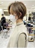 丸顔面長40代50代60代×絶壁解消大人美人ショートs