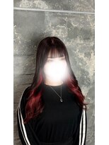 アジールヘア 赤羽駅南口店(agir hair) レッドインナーカラー/推しカラー/デザインカラー/赤羽