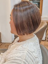 ヘアスタジオルース(HAIR STUDIO LUZ)&nbsp;40代50代60代の大人ボブ/白髪ぼかしハイライト/堀江/北堀江
