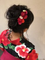 スーパーカット 元町店(SUPER CUT)&nbsp;後れ毛が可愛いお団子ヘアアレンジ