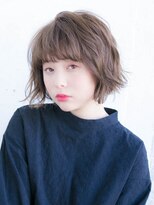 アッシュベージュゆるふわショート