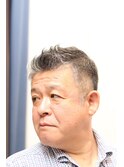 【ヨシザワ人形町】グレーヘア刈り上げショートアップバング