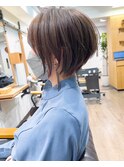 30代/40代/50代・絶壁解消・小顔前下がりショートボブ【中村】