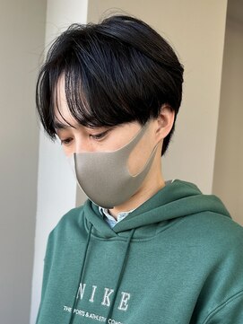 エルマーク(L-MARK) シースルーマッシュナチュラルマッシュメンズ韓国ツーブロック