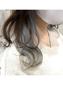 インナーカラーカーキアッシュ