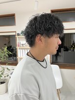 メロウ(mellow)&nbsp;ツイストスパイラルパーマ×ブルーアッシュ