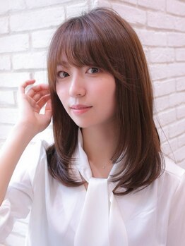 アグ ヘアー カンナ 長野稲里店(Agu hair canna)の写真/もうクセで悩まない!触れてみたくなる程の潤い＆柔らかな「上質ストレート」。髪のお悩みを解決☆