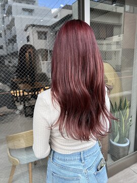 アドア 横浜(ADORE) 【ADORE横浜】ブリーチダブルカラー×レッドブラウン
