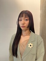 ゼストカロン(ZEST Kalon)&nbsp;姫カット×ブリーチなしワインレッド/髪質改善トリートメント