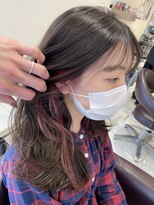 グランデュール 焼津店(GRANDEUR)&nbsp;インナーカラーピンク ピンクカラー イヤリングカラー ブリーチ