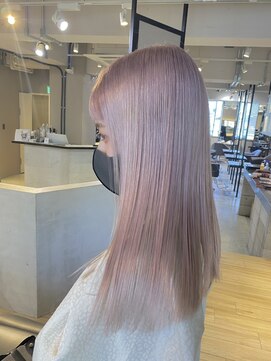 ペレ 栄店(PELE) デザインカラー/レイヤーカット/ウェットヘア/オリーブベージュ