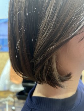 ユニオン ヘアー(UNION∞HAIR) イヤリングカラー　明るめミルクティー