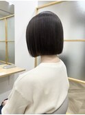 ボブ/前髪/こなれミディ/オリーブベージュ/ウェーブパーマ/韓国