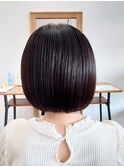 ミニボブ★ワンレン切りっぱなしボブ