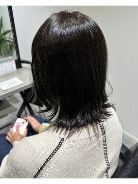 シエル(ciel) オリーブ/くすみカラー/くびれボブ/外ハネ/顔周り/韓国