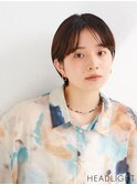 マッシュショートミニウルフデジタルパーマチェリーブラウン