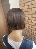 オレンジベージュミニボブ