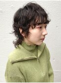 ミディアムウルフパーマ波巻きパーマ
