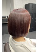 暖色系カラーのボブスタイル