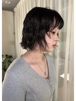 トリッカ 銀座(tricca)&nbsp;ウェーブパーマ/ボブパーマ/顔周りレイヤー/簡単スタイリング