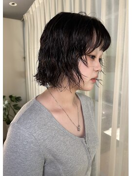 トリッカ 銀座(tricca) ウェーブパーマ/ボブパーマ/顔周りレイヤー/簡単スタイリング