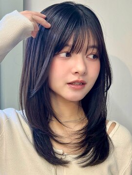 ガーデン 銀座(GARDEN) ロングレイヤー/ハッシュカット/大人ミディアム/暗めカラー/銀座