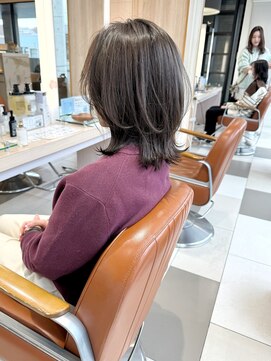 クイントネオリーブ 自由が丘正面口店(quint:neolive) 自由が丘/ミニウルフ/ホワイトグレージュ/デジタルパーマ/小顔