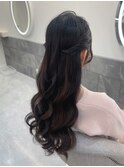 ねじりハーフツイン/心斎橋ヘアセット