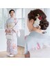 【結婚式や顔合わせに】訪問着着付け+ヘアセット¥16,500