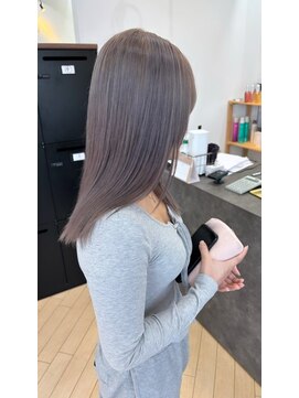 ユニ バイ マグ 長野店(Uni.by Mag) " 透け感抜群" ダブルカラー ミルクティーピンクベージュ