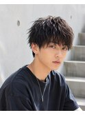 色気溢れる波巻きツイストスパイラルマッシュショート