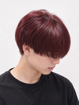 リア(Li'a by neolive) ブリーチなし×レッド×マッシュショート