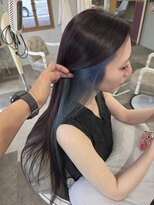 リュウ(Ryu)&nbsp;コントラストインナーカラーシルバーブルー
