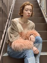 ブラウヘアアンドケア(care)&nbsp;切りっぱなしボブ&ヌードベージュ